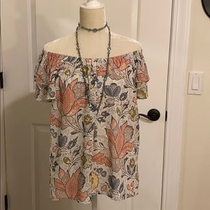Anne Taylor LOFT Blouse Off the Shoulder
